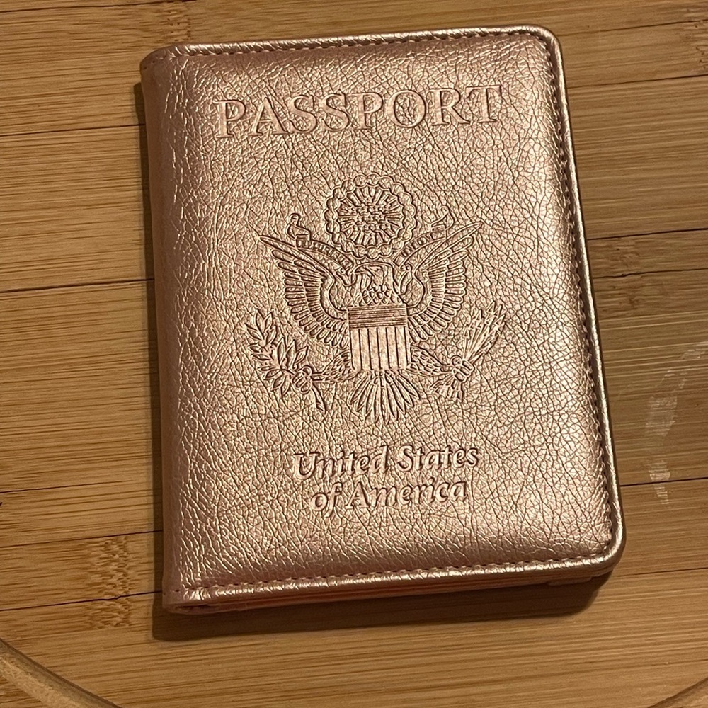 Rose Gold Passport Holder